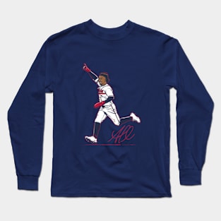 Ozzie Albies Superstar Pose Long Sleeve T-Shirt